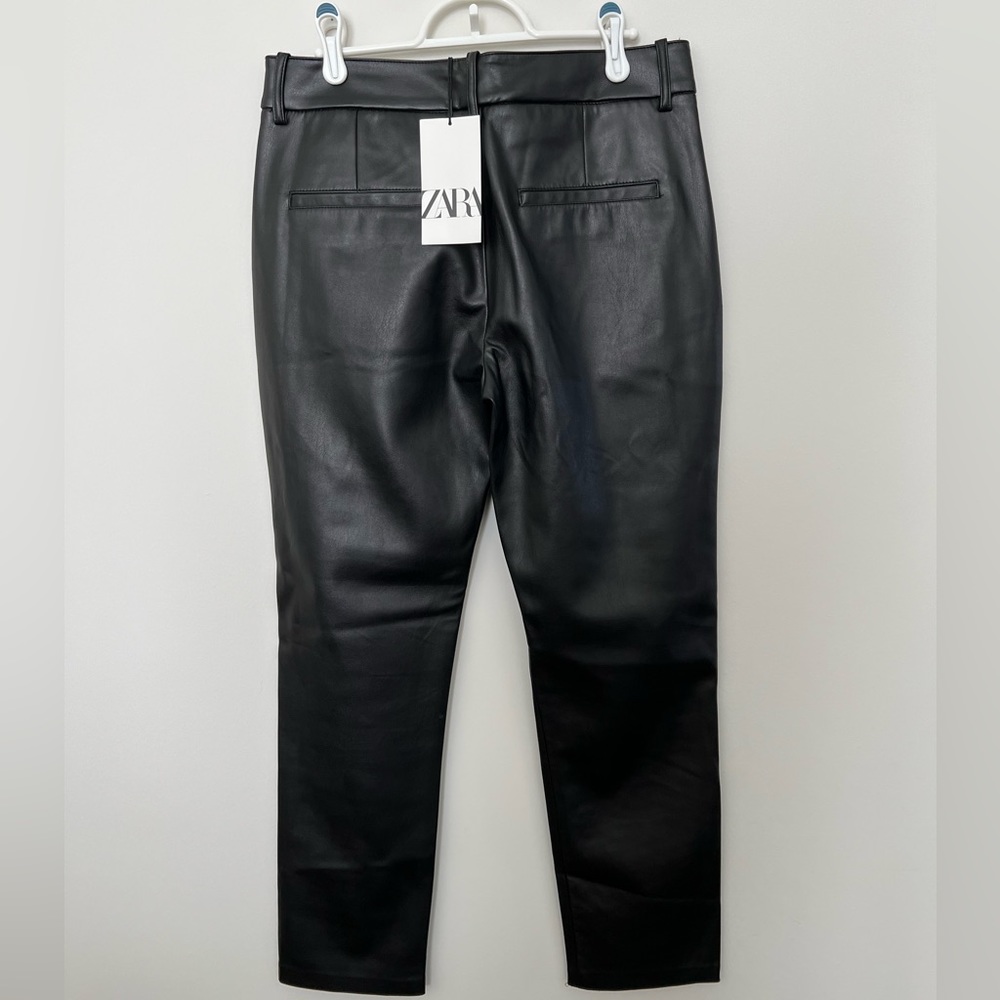 Zara NWT Faux Leather Trousers - Picture 7 of 8